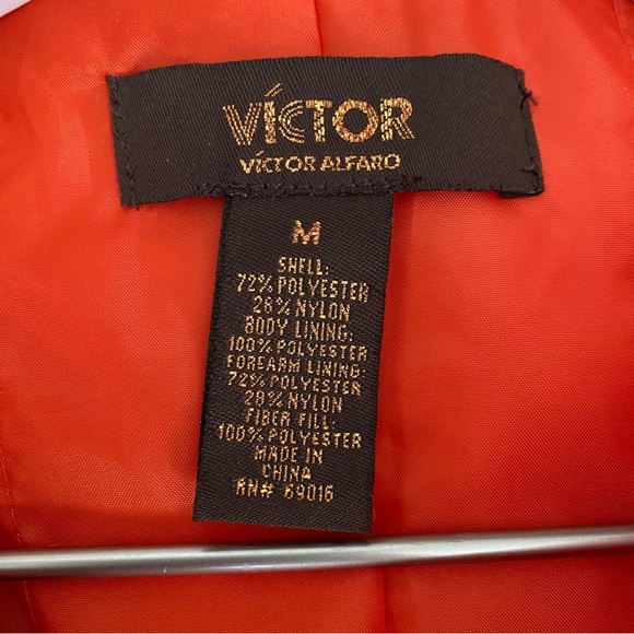Victor by Victor Alfaro Orange Zipper All-Weather Trench Rain Coat Size Medium - Picture 4 of 12
